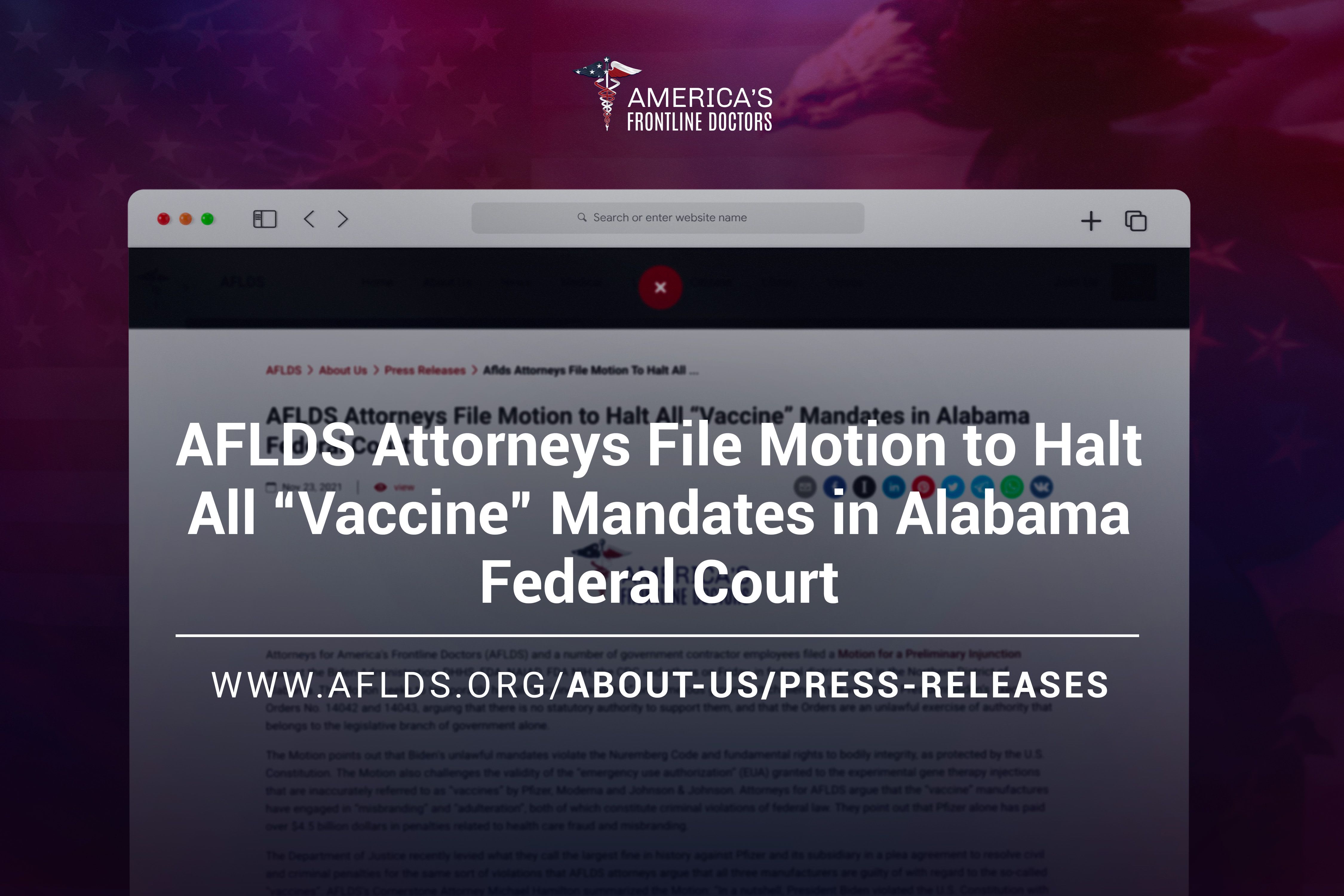 Aflds attorneys file motion to halt all vaccine mandates in alabama