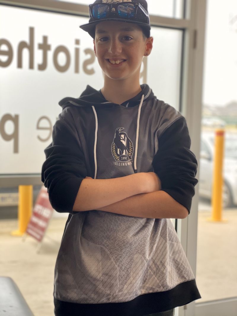 Collingwood Magpies Youths Sublimated Hood Size:14 Customer Photo