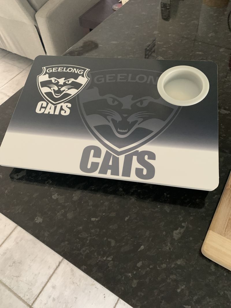 Geelong Cats Lap Table Customer Photo