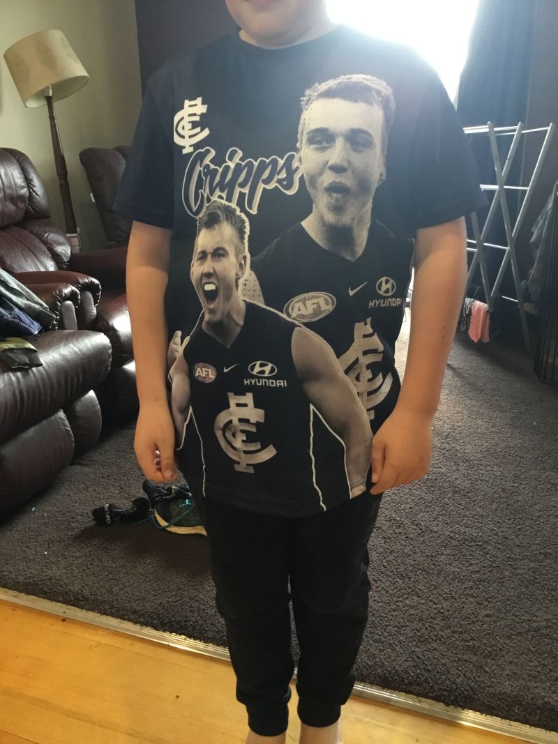 Carlton Blues Patrick Cripps Youth Tee Size:14 Customer Photo