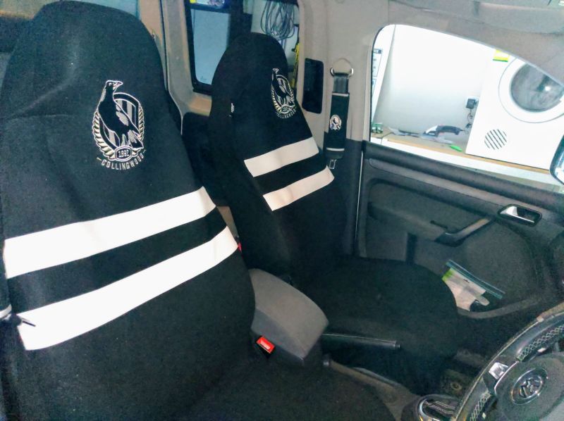 Collingwood Magpies Car Seat Covers Customer Photo