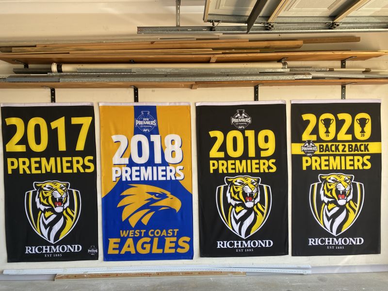 Richmond Tigers 2020 Premiers Supporter Flag Customer Photo