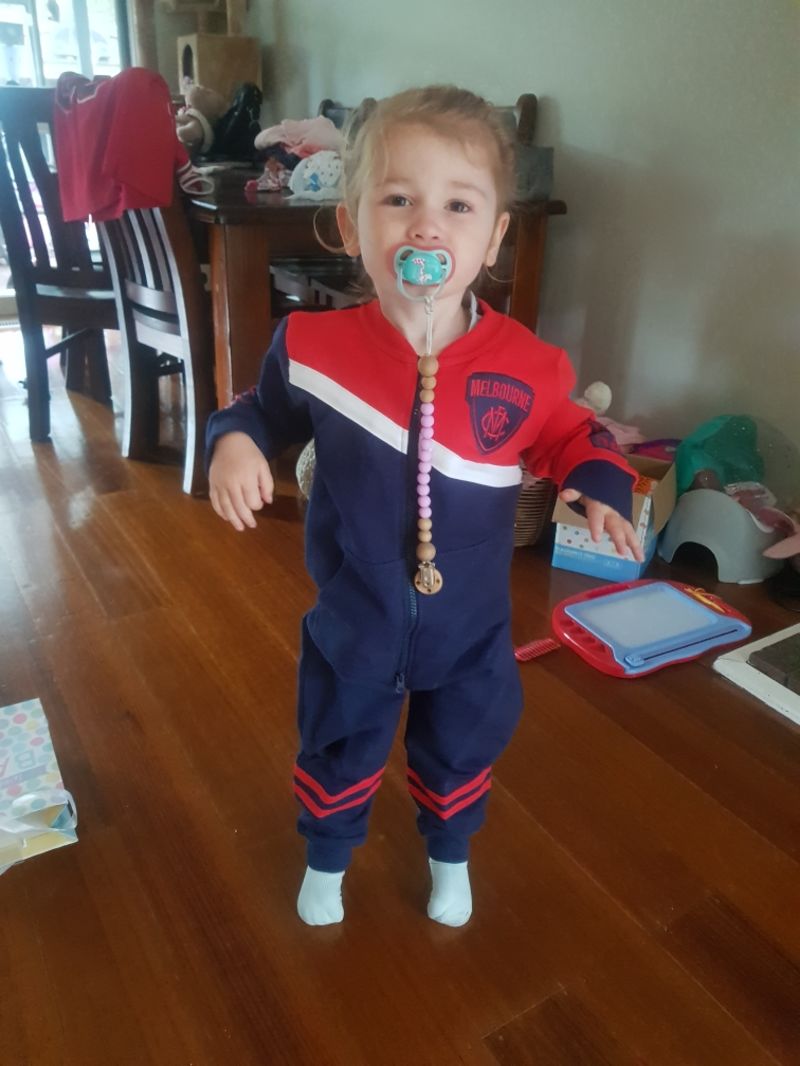Melbourne Demons Youths Onesie Size:4 Customer Photo