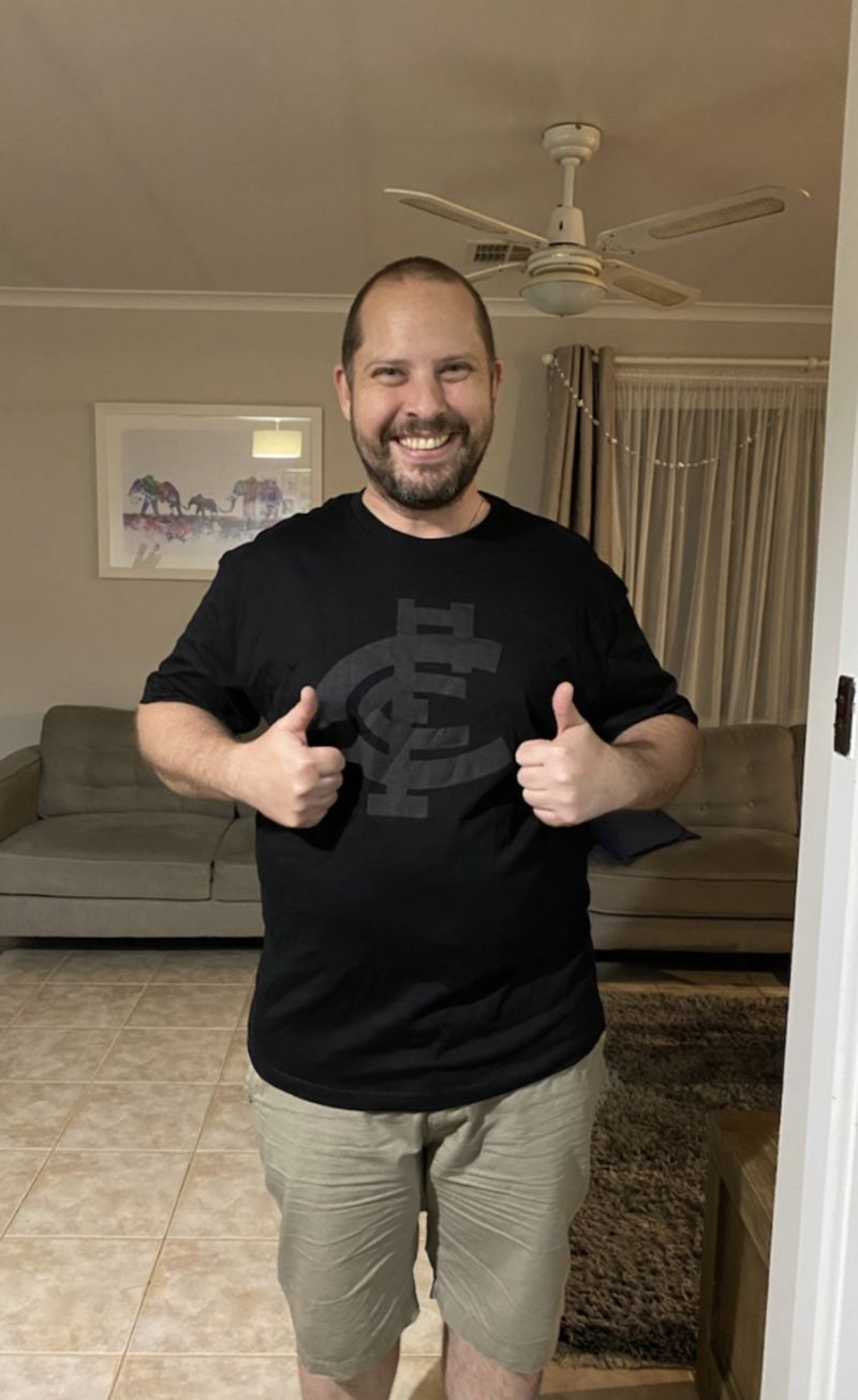 Carlton Blues Mens Stealth Black Tee Size:XL Customer Photo