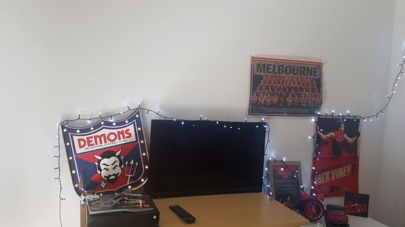 Melbourne Demons Retro Light Up Tin Sign Customer Photo