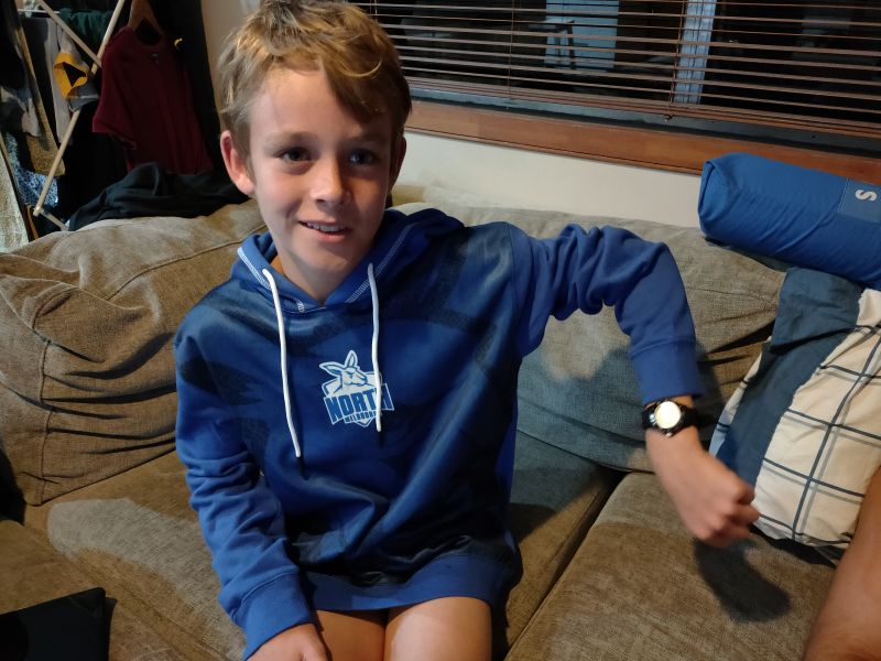 North Melbourne Kangaroos Youths Sublimated Hood Size:12 Customer Photo