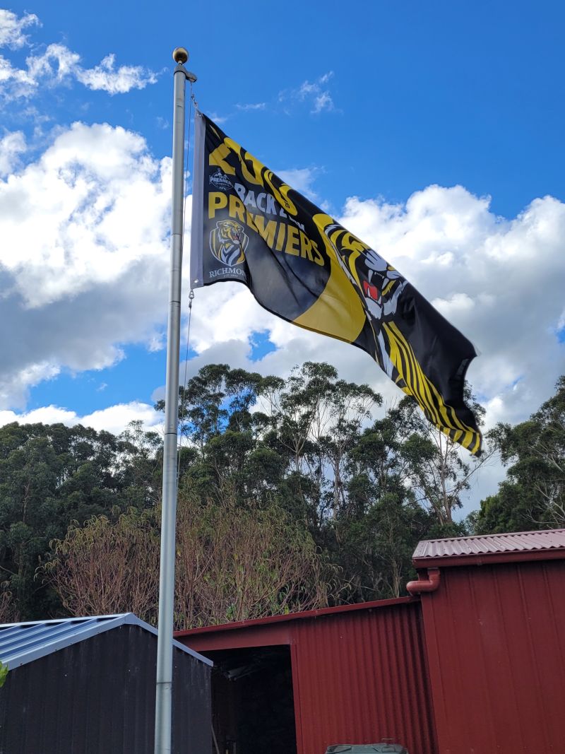 Richmond Tigers 2020 Premiers Flag Pole Flag Customer Photo