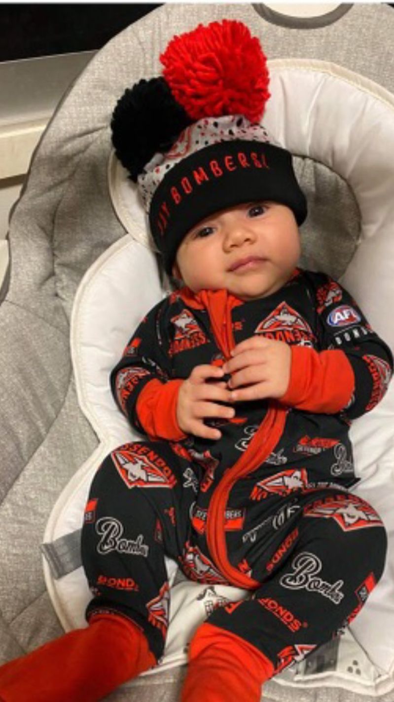 Essendon Bombers Babies Go Beanie Customer Photo