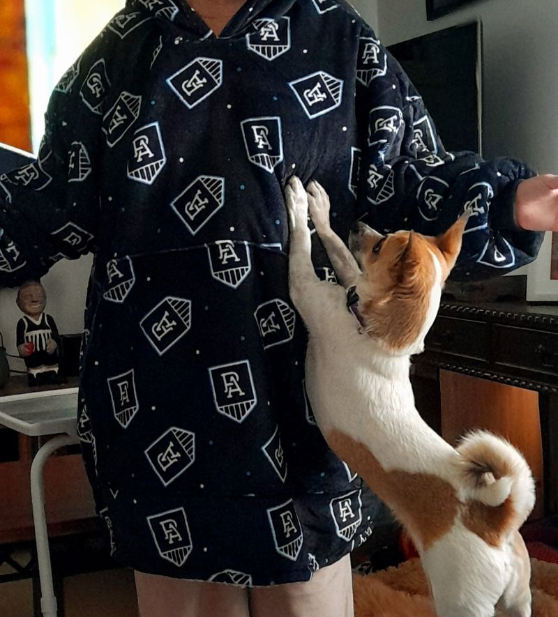 Port Adelaide Power L/XL Flanket Over-sized Hoodie Customer Photo