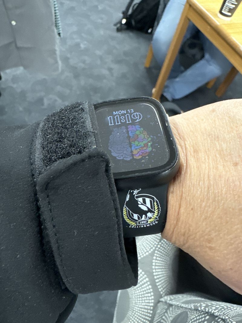 Collingwood Magpies Apple Watch Band Customer Photo