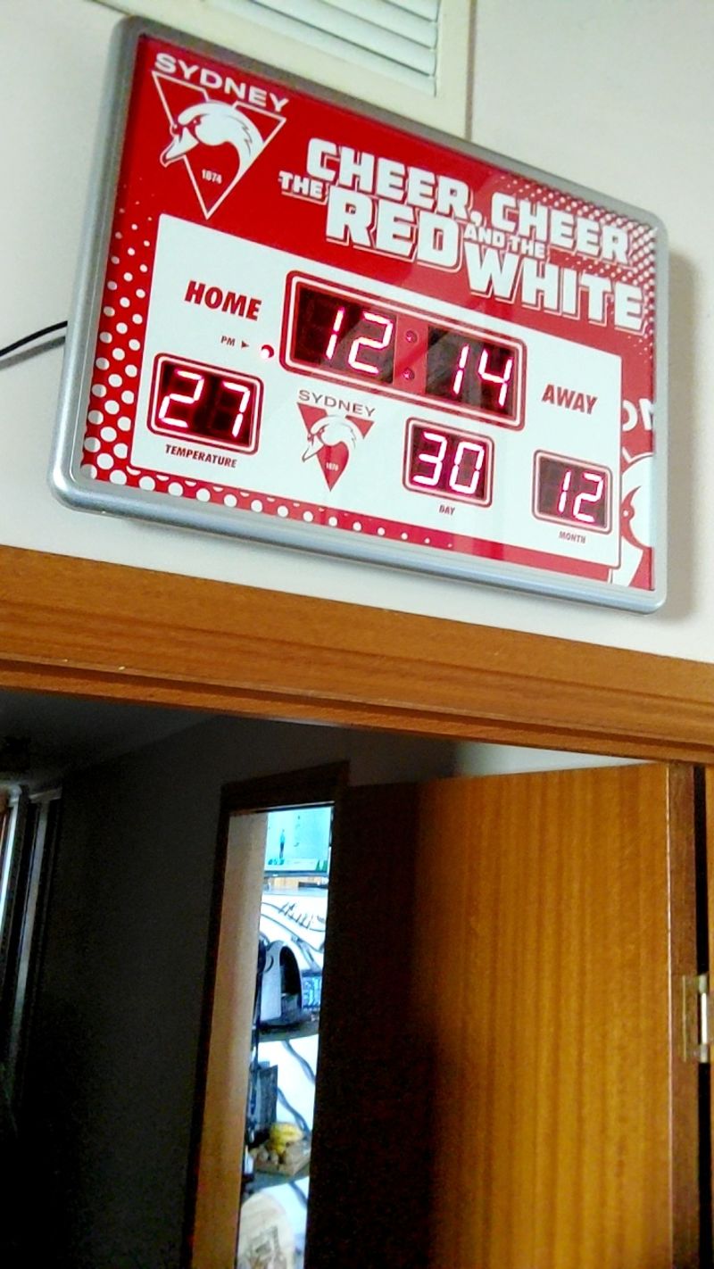 Sydney Swans LED Scoreboard Clock Customer Photo