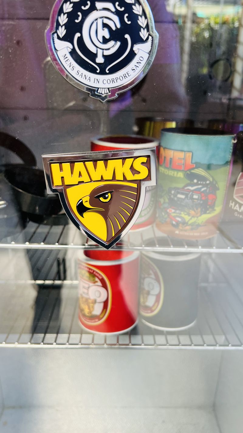 Hawthorn Hawks 3D Chrome Supporter Emblem Customer Photo