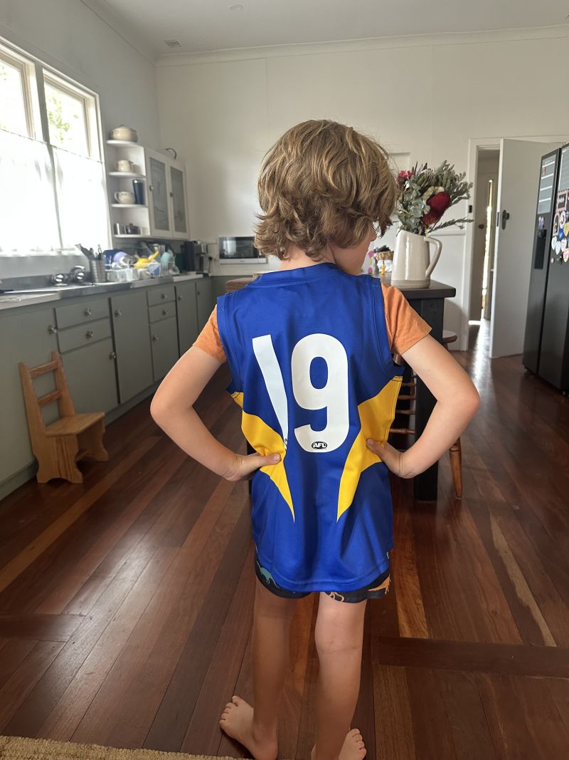 AFL Numbers For Childrens Guernseys Colour:White Customer Photo