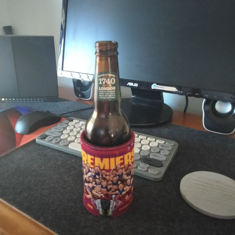 Brisbane Lions 2024 Premiers Photo Stubby Holder Customer Photo