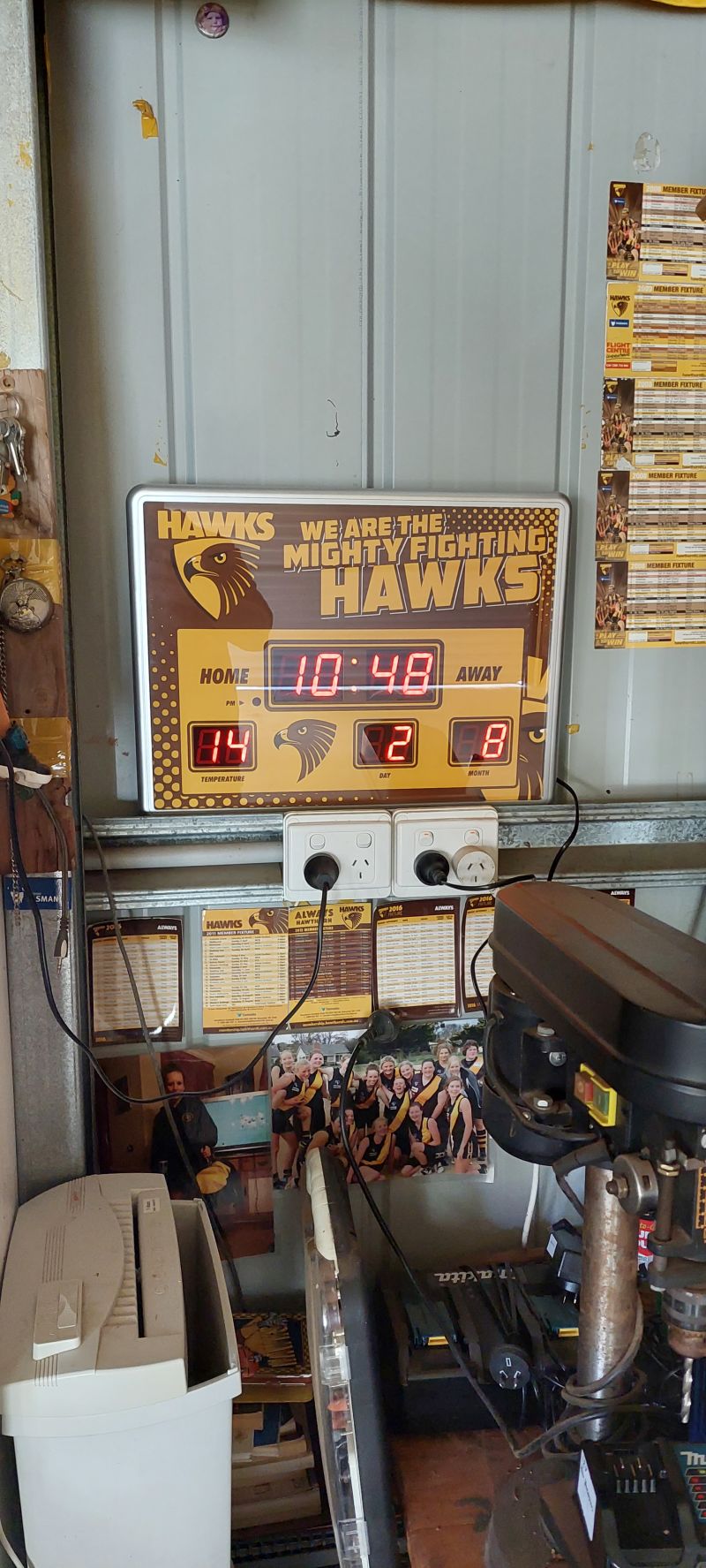 Hawthorn Hawks LED Scoreboard Clock Customer Photo