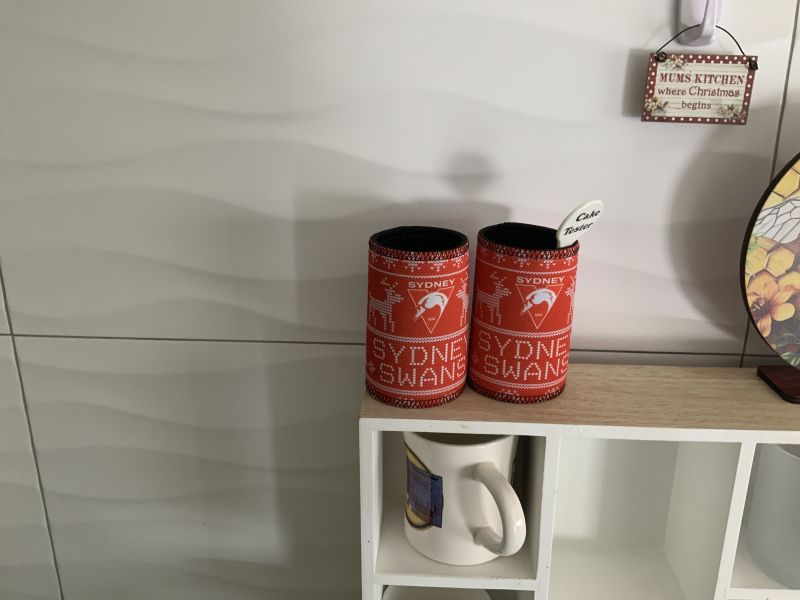Sydney Swans Xmas Stubby Holder Customer Photo
