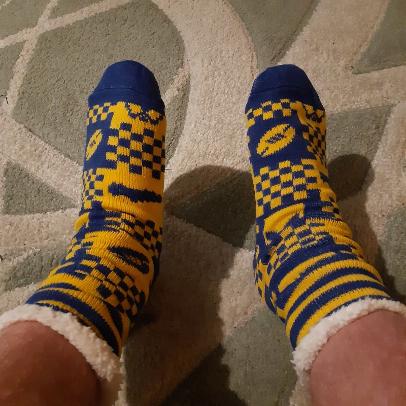 West Coast Eagles Sherpie Socks Customer Photo