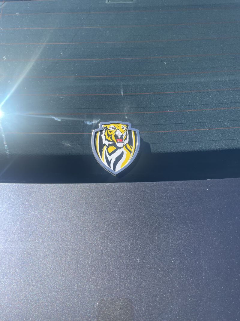Richmond Tigers 3D Chrome Supporter Emblem Customer Photo