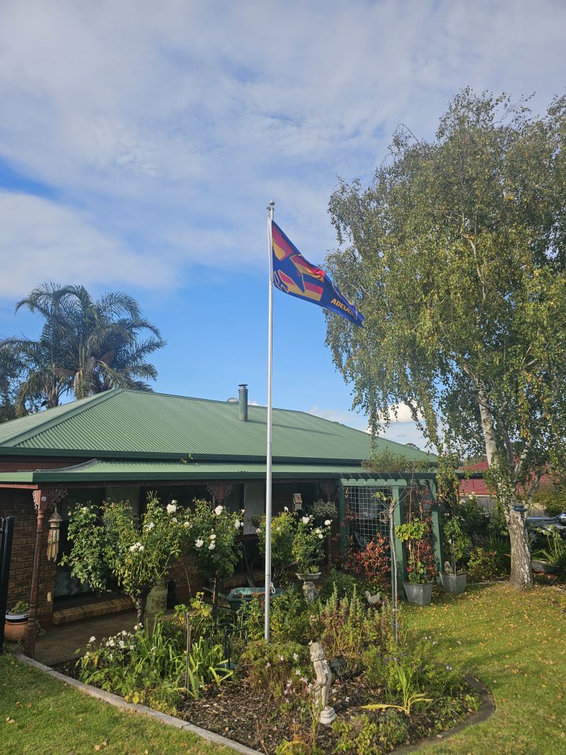 Adelaide Crows Pole Flag Customer Photo