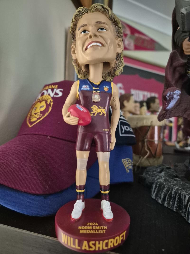Brisbane Lions 2024 Norm Smith Medalist Will Ashcroft Bobblehead Customer Photo