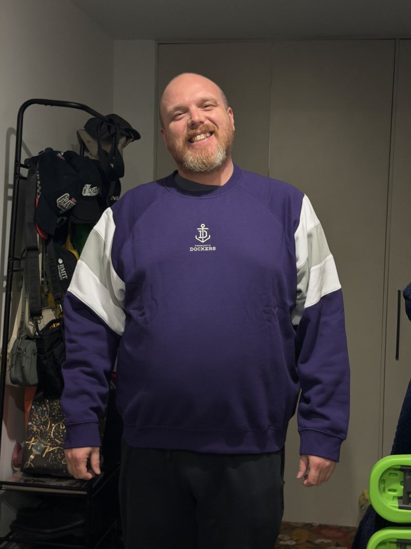 Fremantle Dockers Unisex Splice Crew Size:2XL Customer Photo