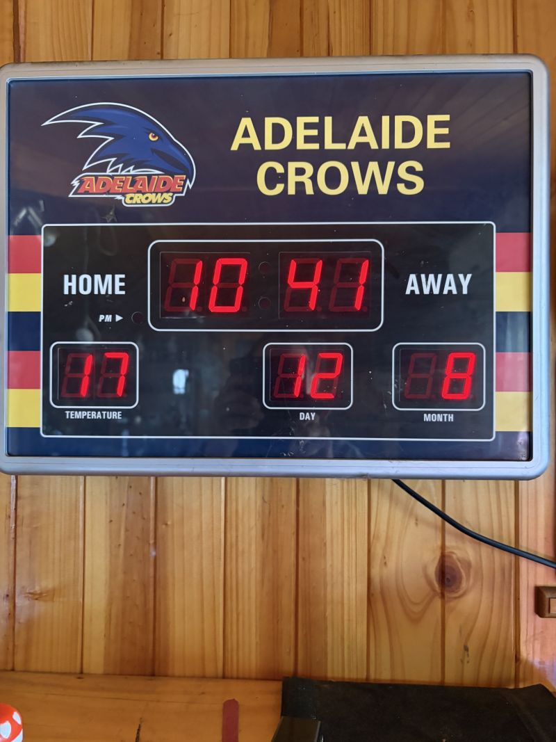 Adelaide Crows LED Scoreboard Clock Customer Photo