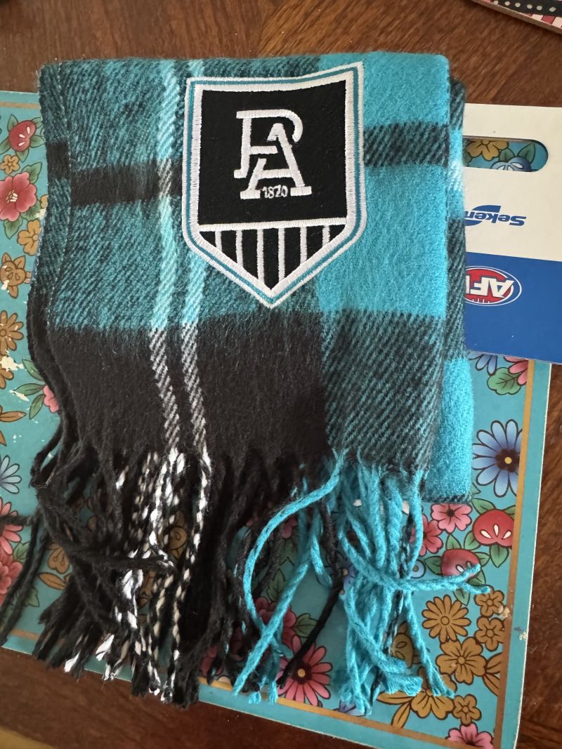 Port Adelaide Power Tartan Scarf Customer Photo