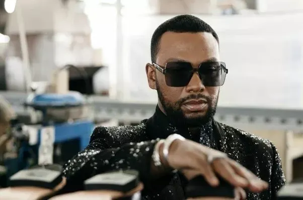 David Tlale in his studio in Braamfontein, Johannesburg.