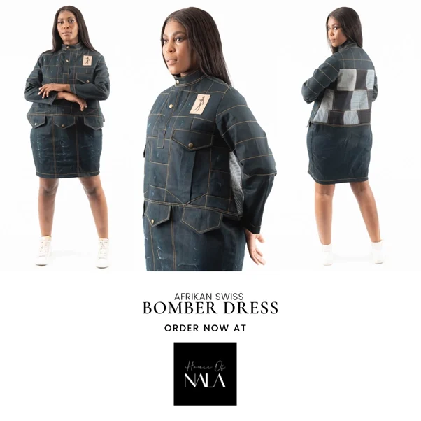 Afrikan Swiss Denim Dress
