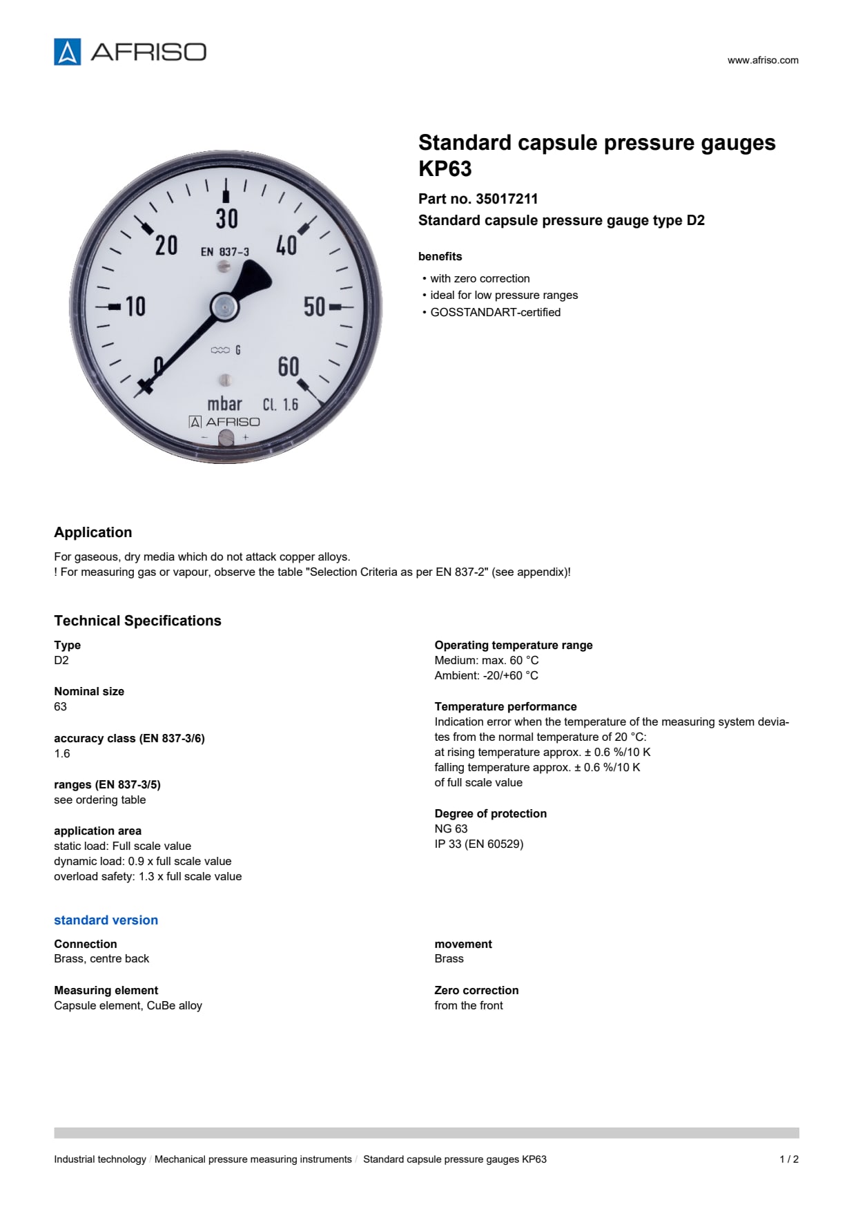 AFRISO_STANDARD-CAPSULE-PRESSURE-GAUGES-KP63-STANDARD-CAPSULE-PRESSURE-GAUGES-TYPE-D2_35017211_ENG_GBR.PDF