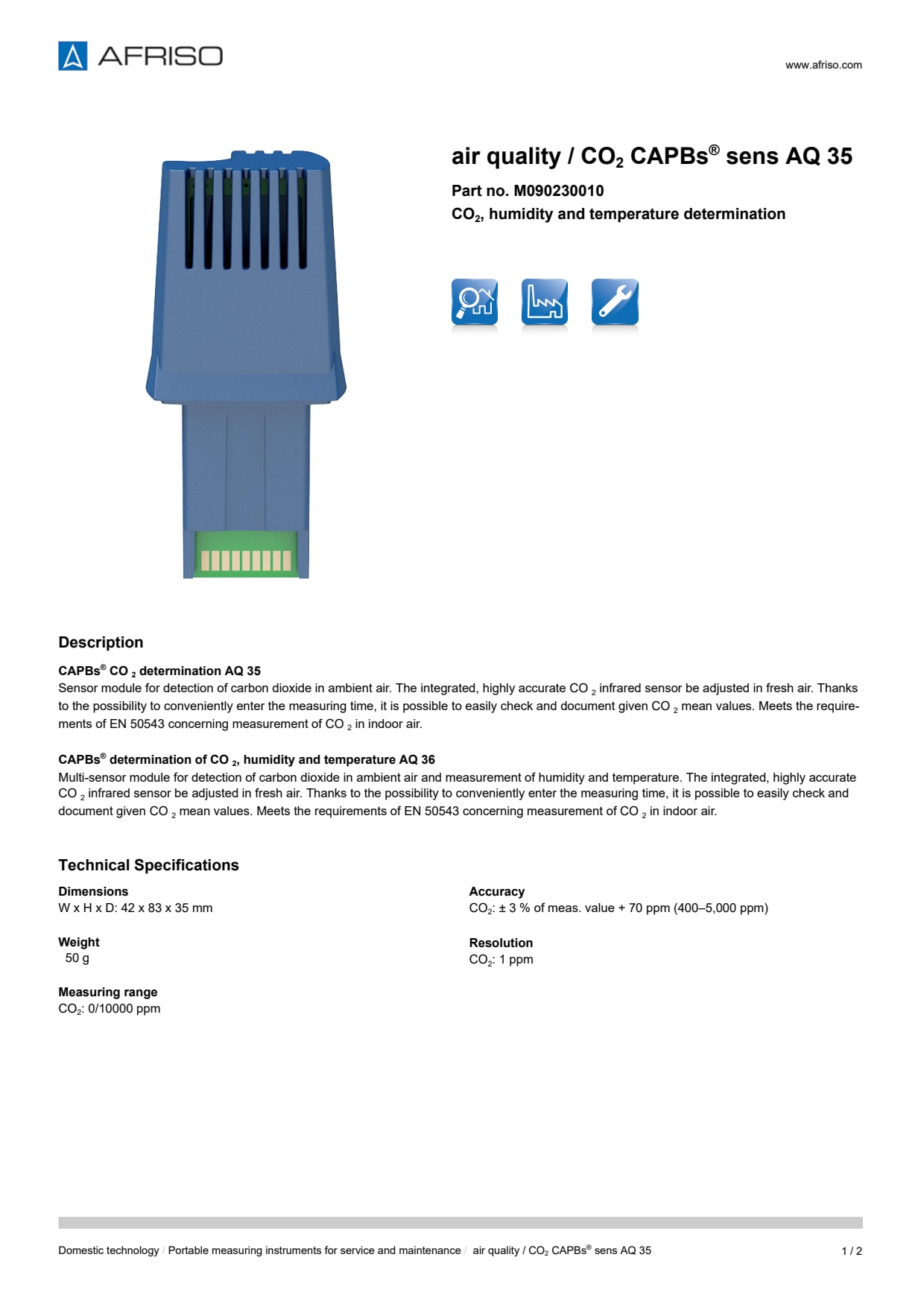 AFRISO_AIR-QUALITY---CO2-CAPBS--SENS-AQ-35-CO2--HUMIDITY-AND-TEMPERATURE-DETERMINATION_M090230010_ENG_GBR.PDF