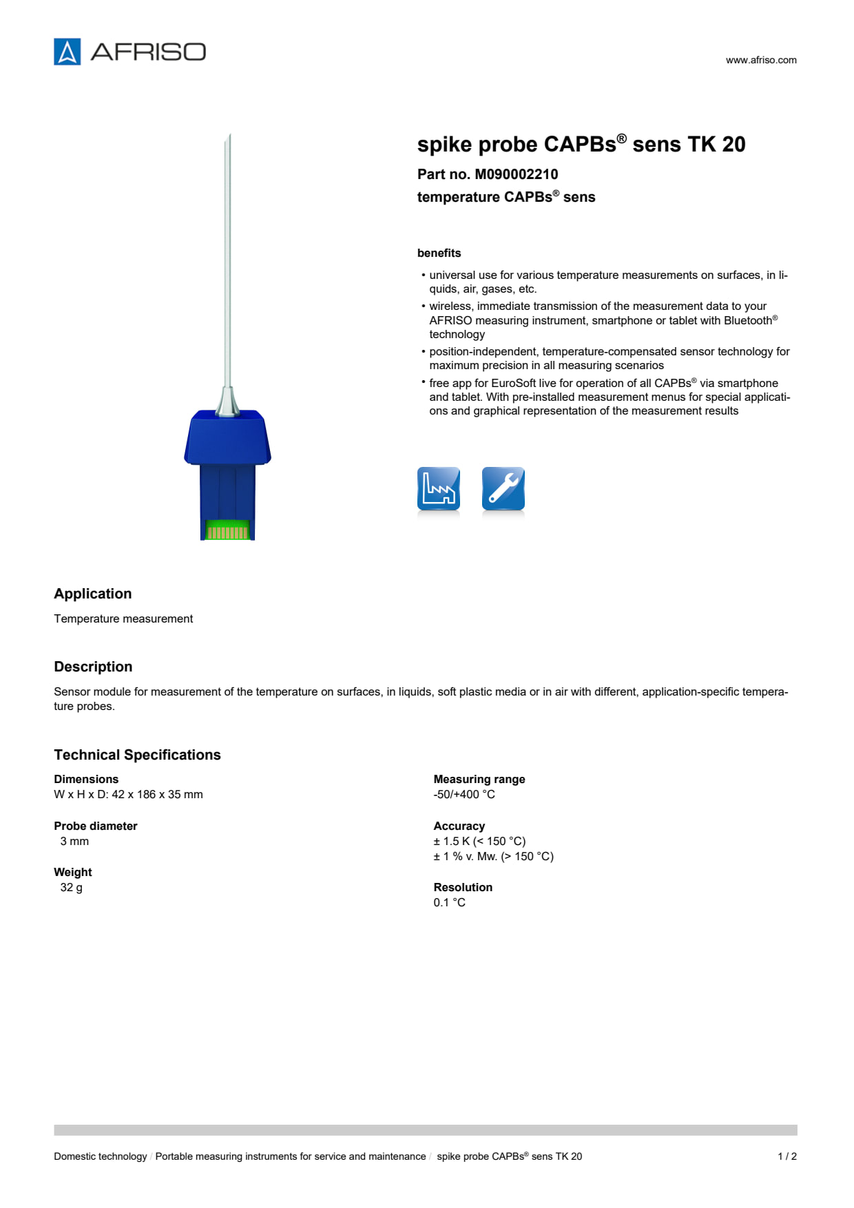 AFRISO_SPIKE-PROBE-CAPBS--SENS-TK-20-TEMPERATURE-CAPBS--SENS_M090002210_ENG_GBR.PDF