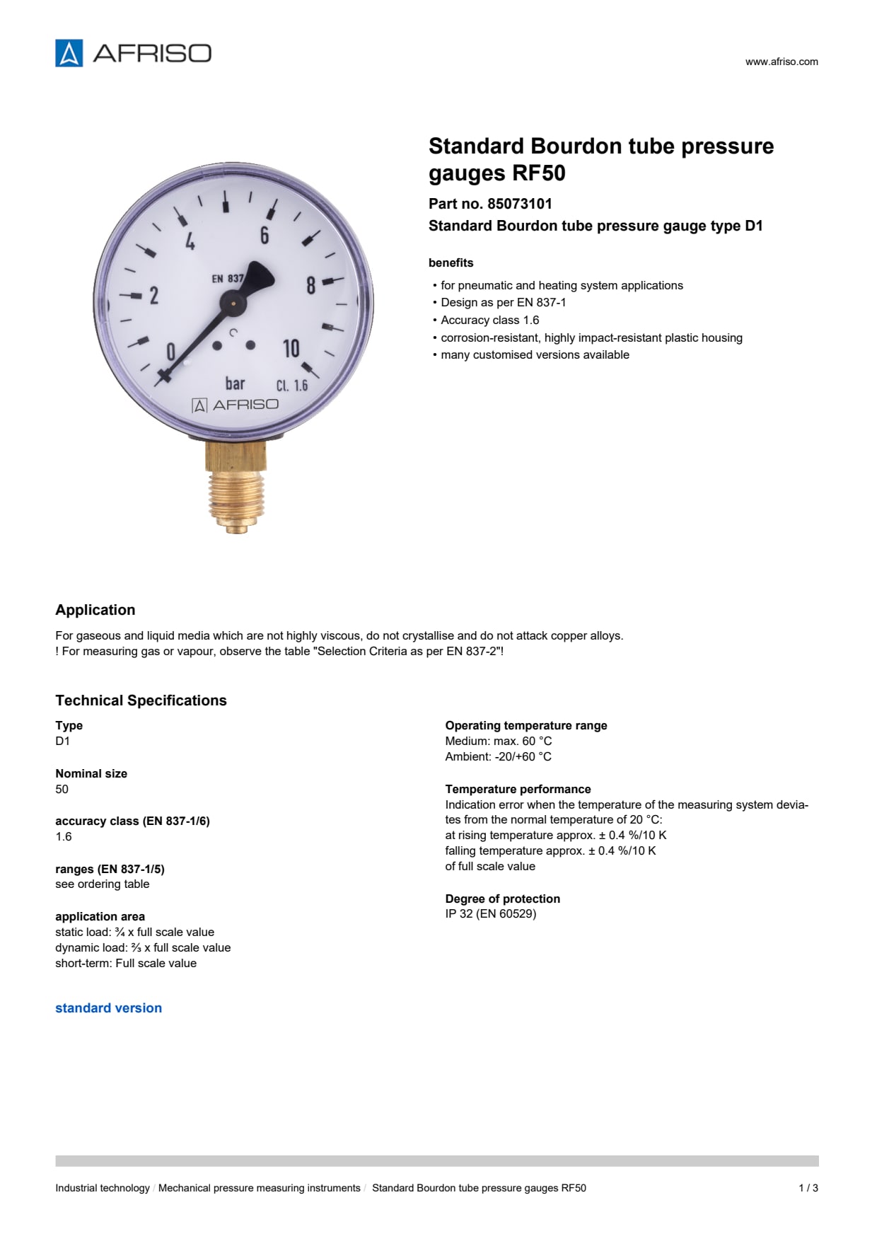 AFRISO_STANDARD-BOURDON-TUBE-PRESSURE-GAUGES-RF50-STANDARD-BOURDON-TUBE-PRESSURE-GAUGES_85073101_ENG_GBR.PDF