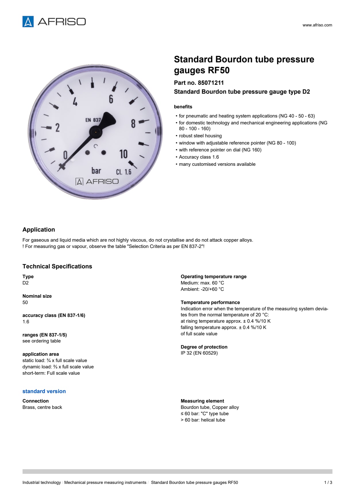 AFRISO_STANDARD-BOURDON-TUBE-PRESSURE-GAUGES-RF50-STANDARD-BOURDON-TUBE-PRESSURE-GAUGES_85071211_ENG_GBR.PDF