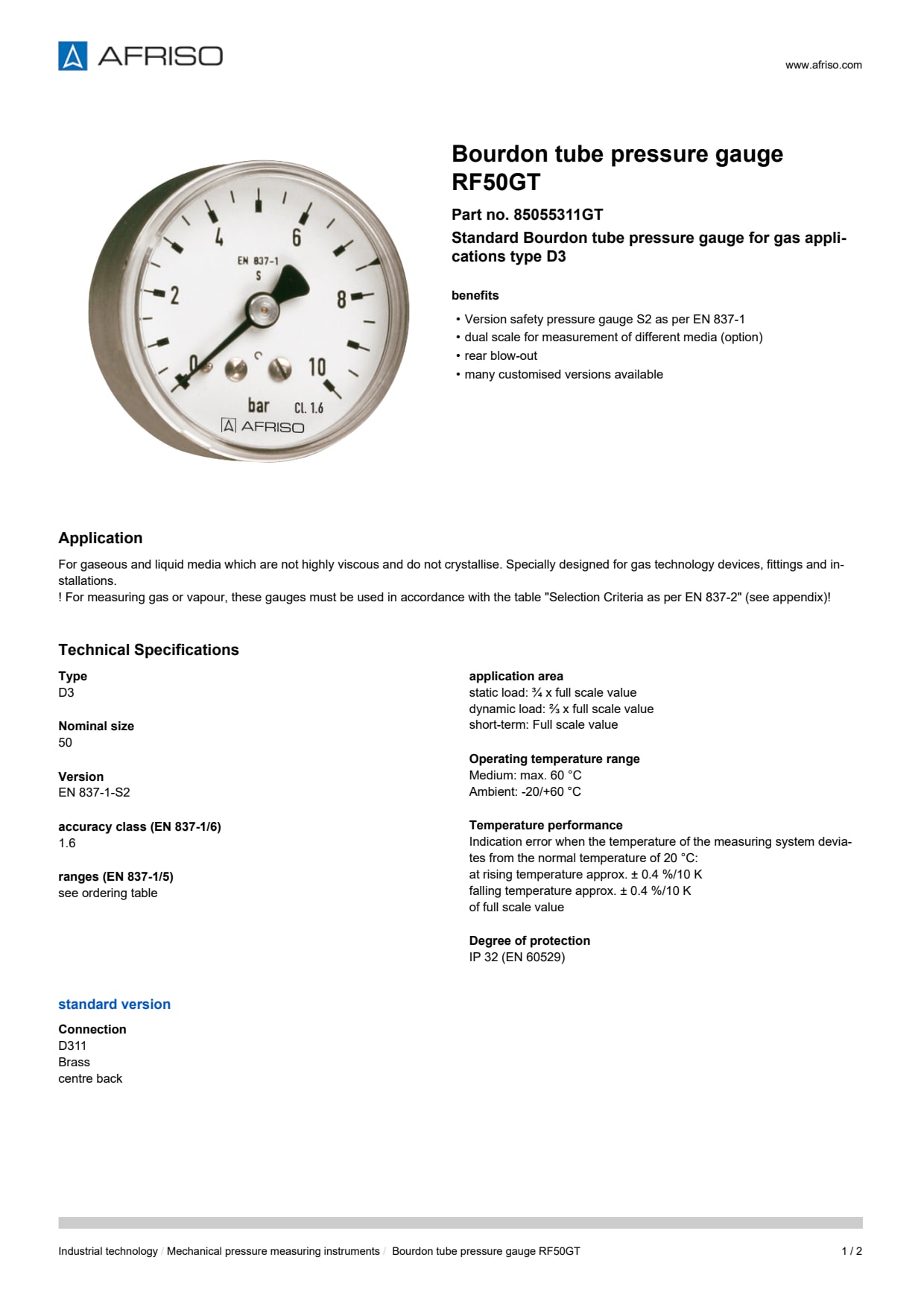AFRISO_BOURDON-TUBE-PRESSURE-GAUGE-RF50GT-STANDARD-BOURDON-TUBE-PRESSURE-GAUGES-FOR-GAS_85055311GT_ENG_GBR.PDF
