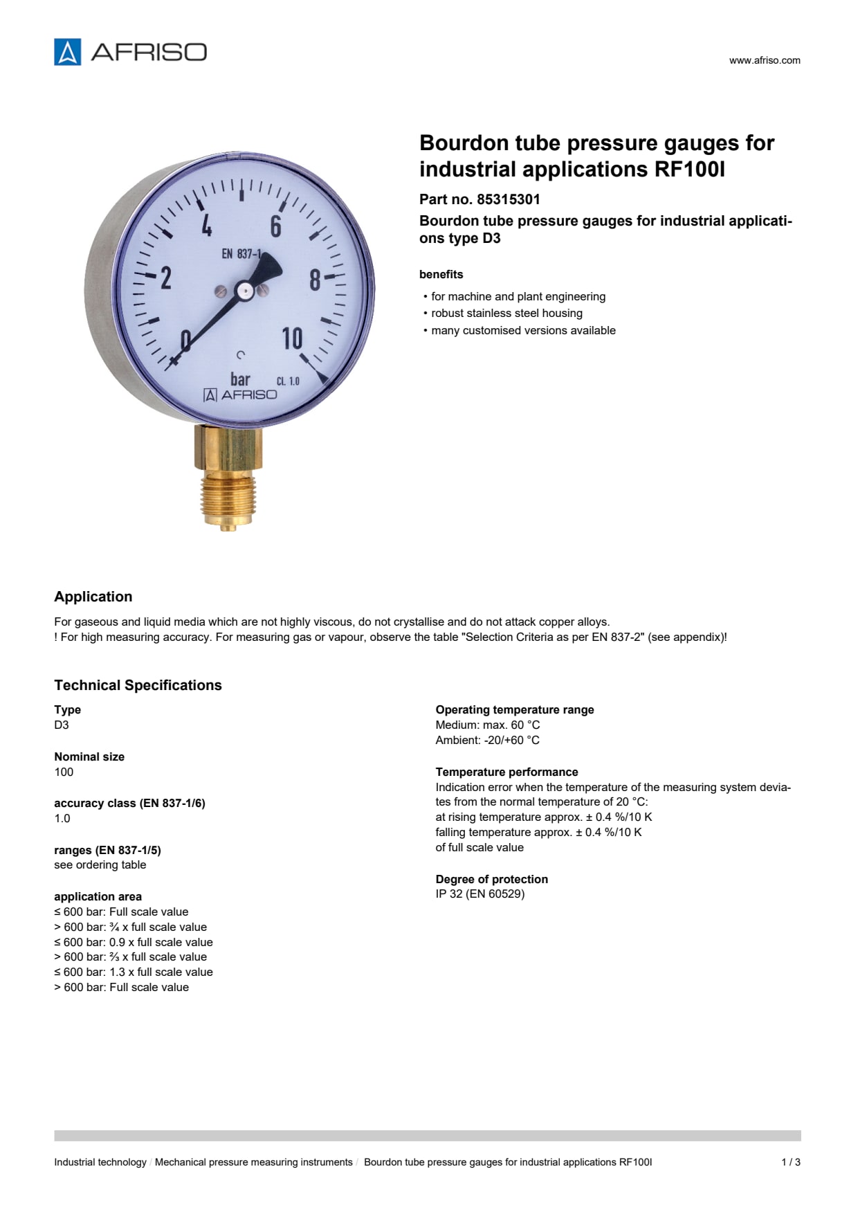 AFRISO_BOURDON-TUBE-PRESSURE-GAUGES-FOR-INDUSTRIAL-APPLICATIONS-RF100I-BOURDON-TUBE-PRE_85315301_ENG_GBR.PDF