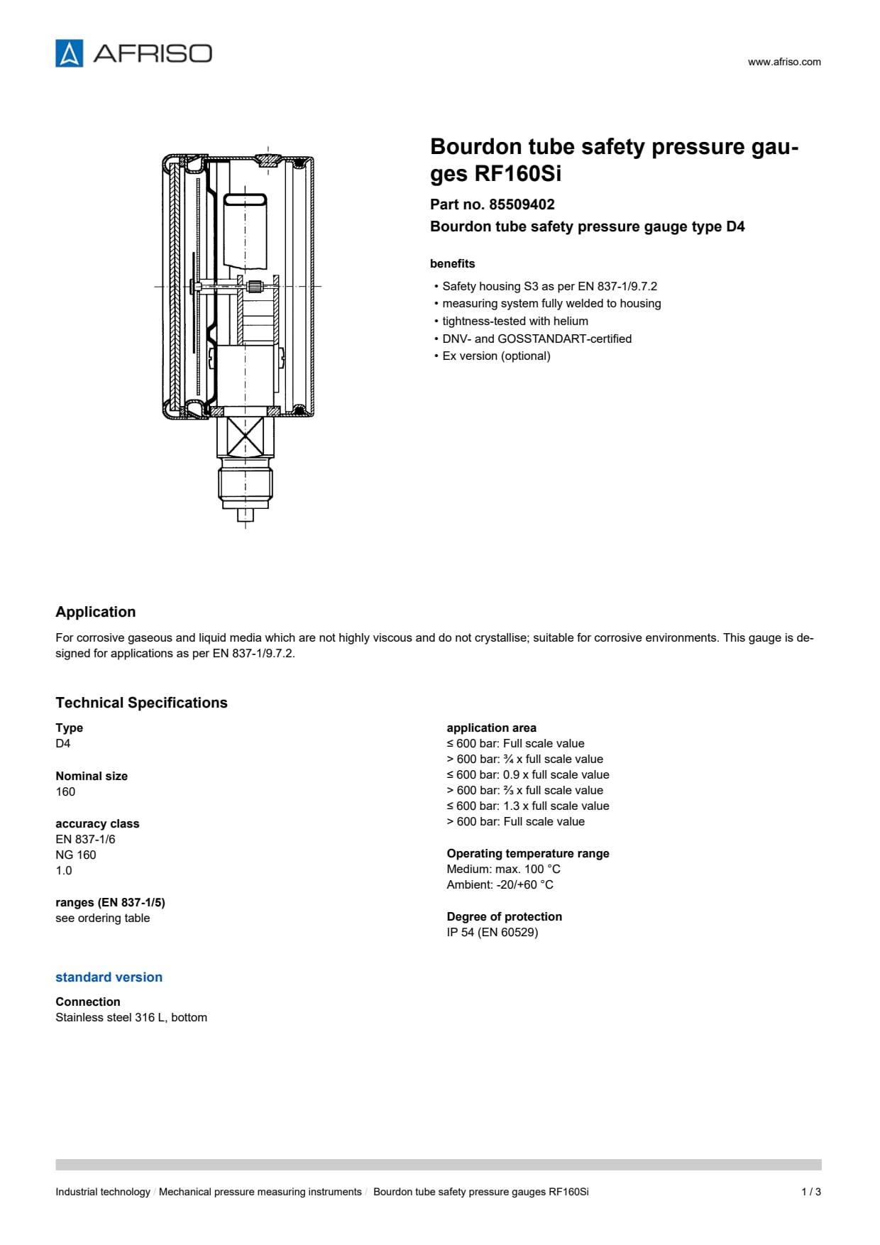 AFRISO_BOURDON-TUBE-SAFETY-PRESSURE-GAUGES-RF160SI-BOURDON-TUBE-SAFETY-PRESSURE-GAUGES-_85509402_ENG_GBR.PDF
