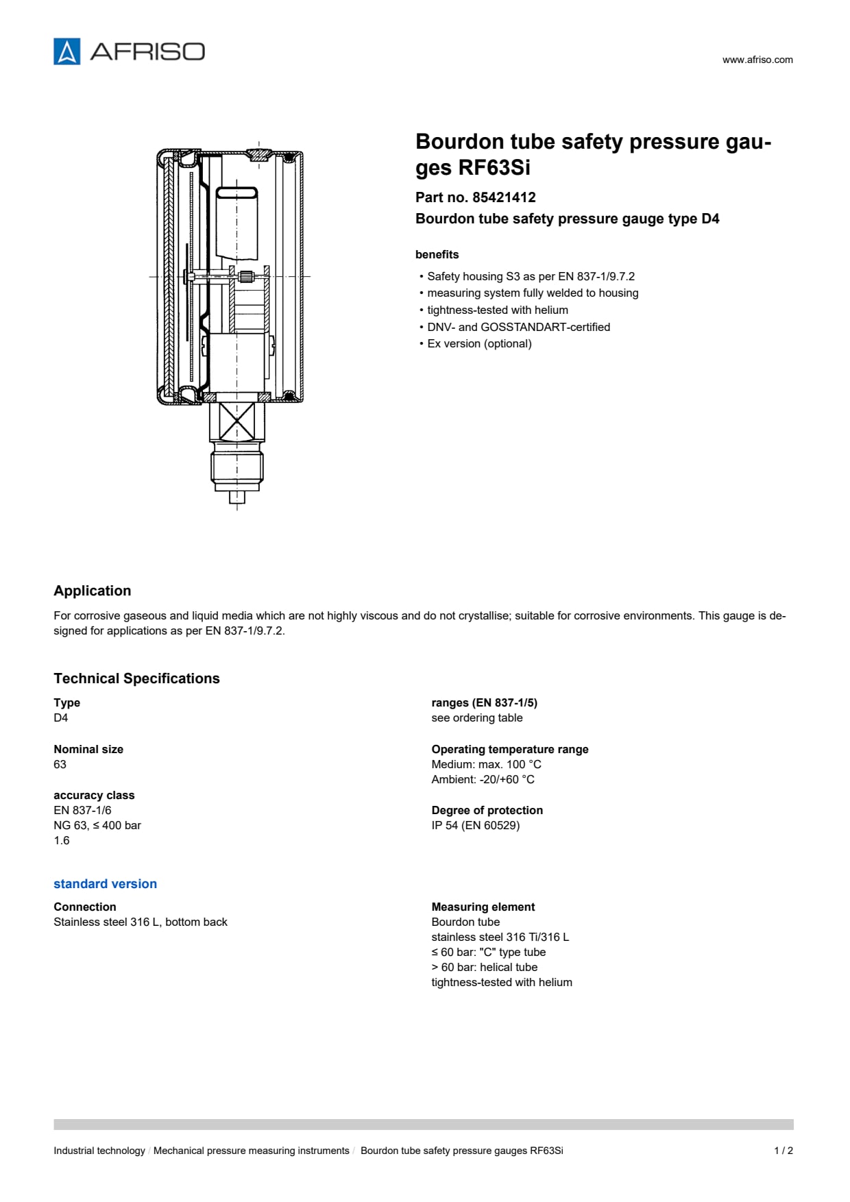 AFRISO_BOURDON-TUBE-SAFETY-PRESSURE-GAUGES-RF63SI-BOURDON-TUBE-SAFETY-PRESSURE-GAUGES-T_85421412_ENG_GBR.PDF