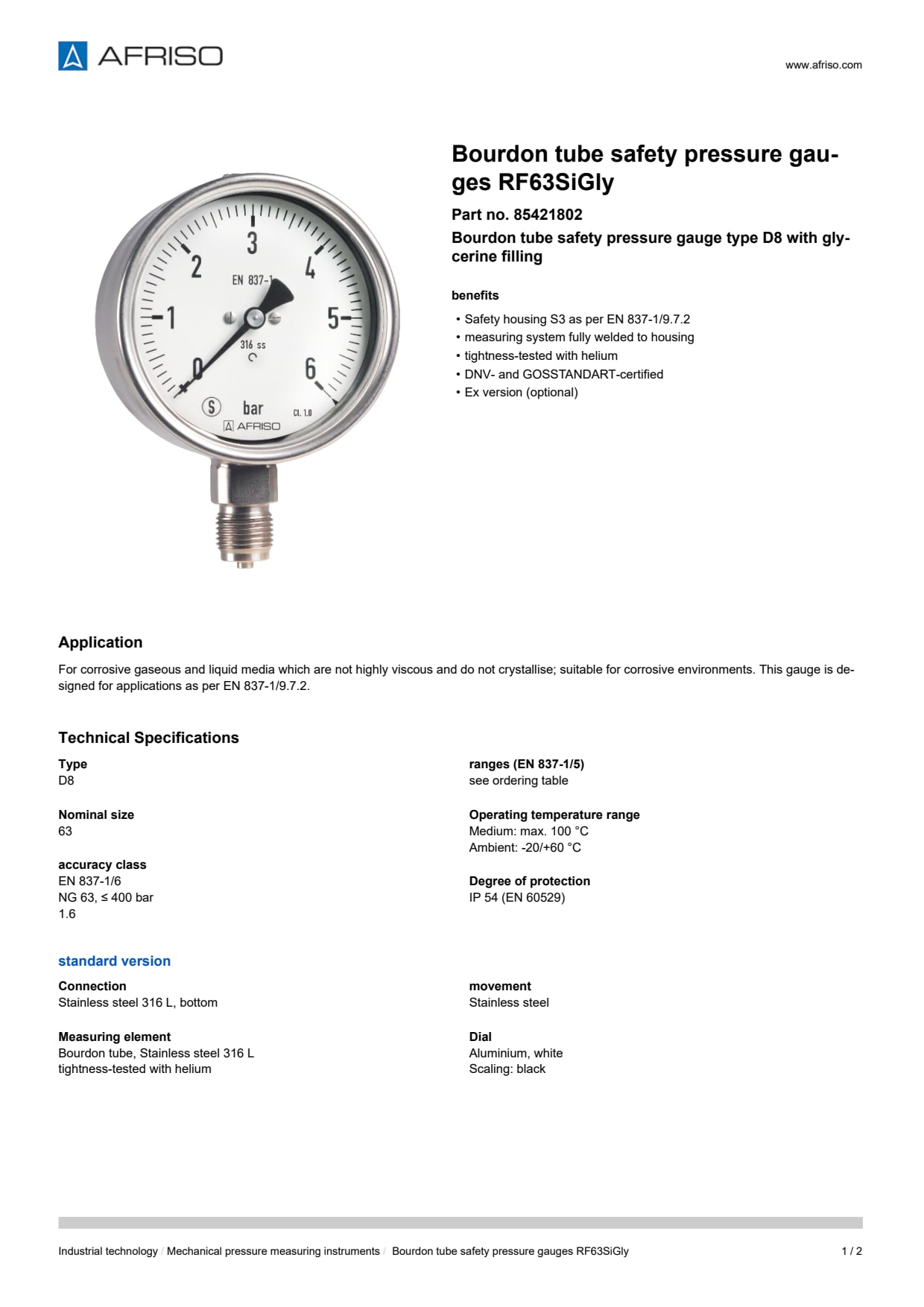 AFRISO_BOURDON-TUBE-SAFETY-PRESSURE-GAUGES-RF63SIGLY-BOURDON-TUBE-SAFETY-PRESSURE-GAUGE_85421802_ENG_GBR.PDF