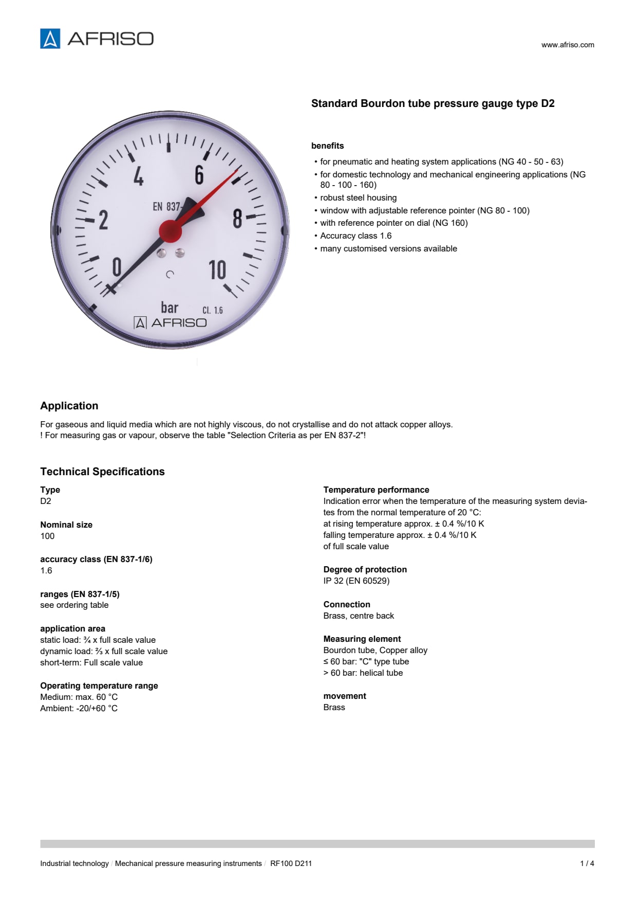 AFRISO_STANDARD-BOURDON-TUBE-PRESSURE-GAUGES-RF100_ENG_GBR.PDF