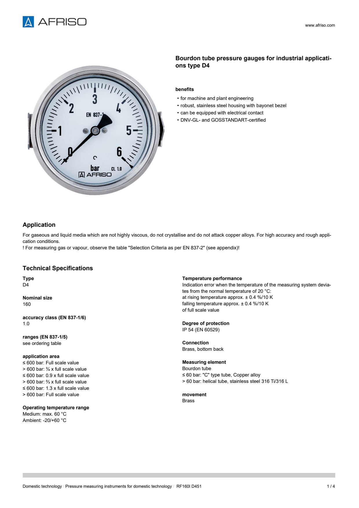 AFRISO_BOURDON-TUBE-PRESSURE-GAUGES-FOR-INDUSTRIAL-APPLICATIONS-RF160I_ENG_GBR.PDF