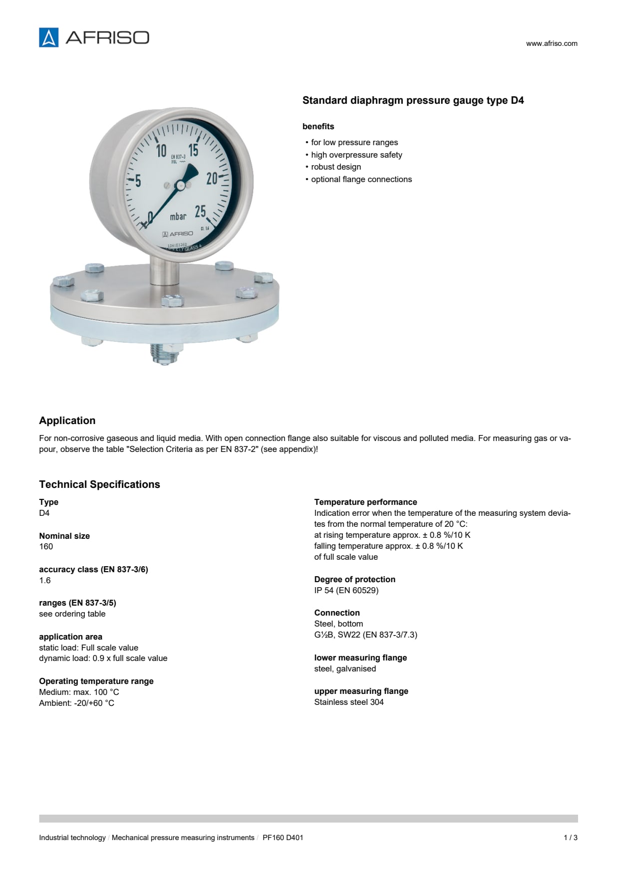 AFRISO_STANDARD-DIAPHRAGM-PRESSURE-GAUGES-PF160_ENG_GBR.PDF