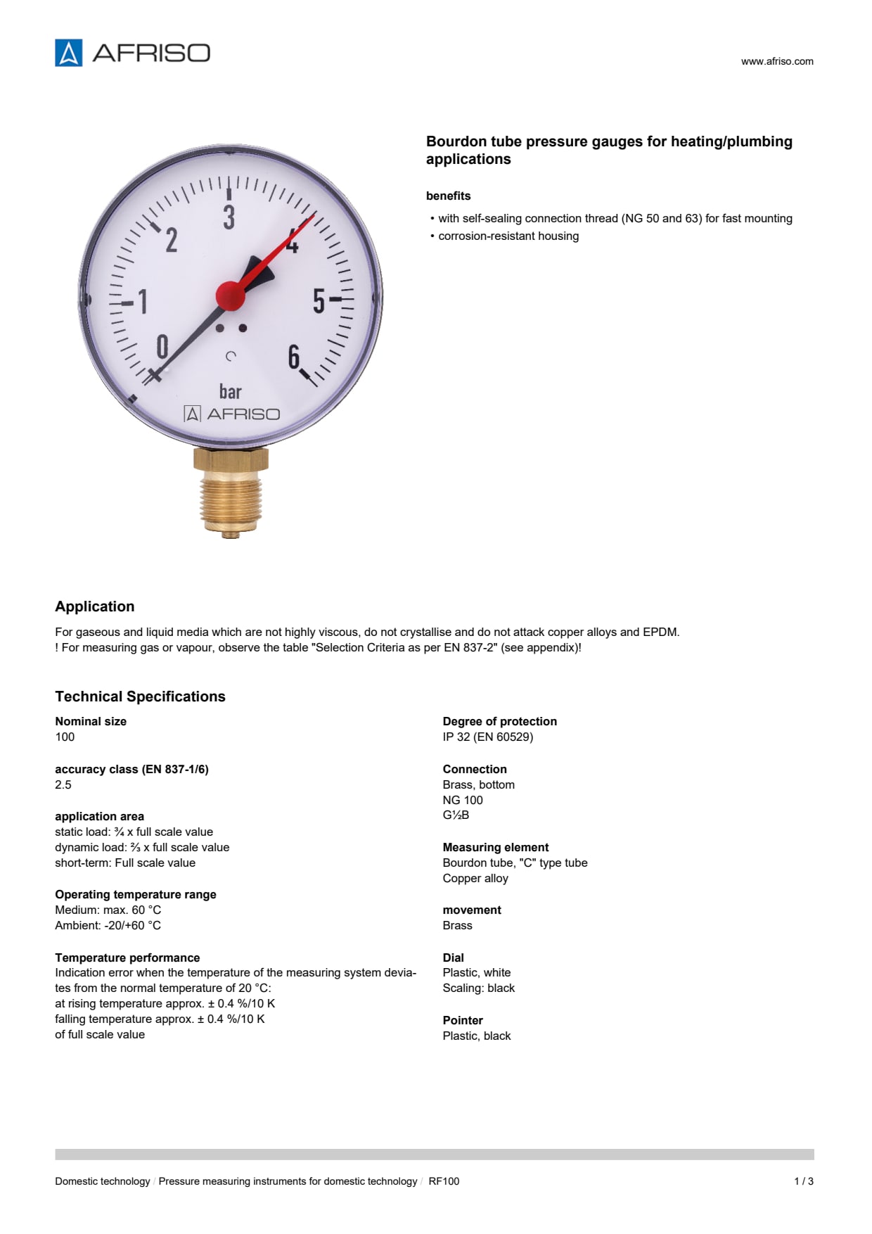 AFRISO_BOURDON-TUBE-PRESSURE-GAUGE-RF100-RAD_ENG_GBR.PDF