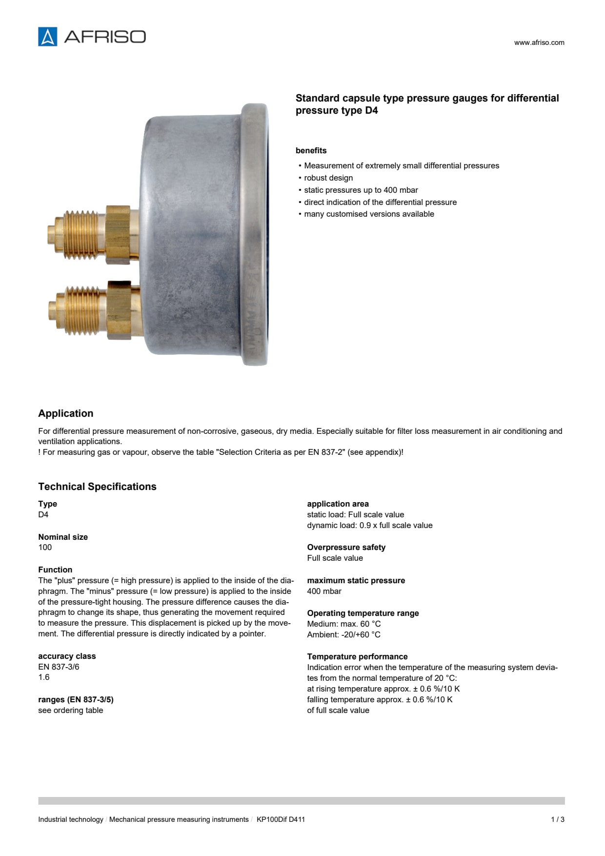 AFRISO_STANDARD-CAPSULE-PRESSURE-GAUGES-KP100DIF_ENG_GBR.PDF