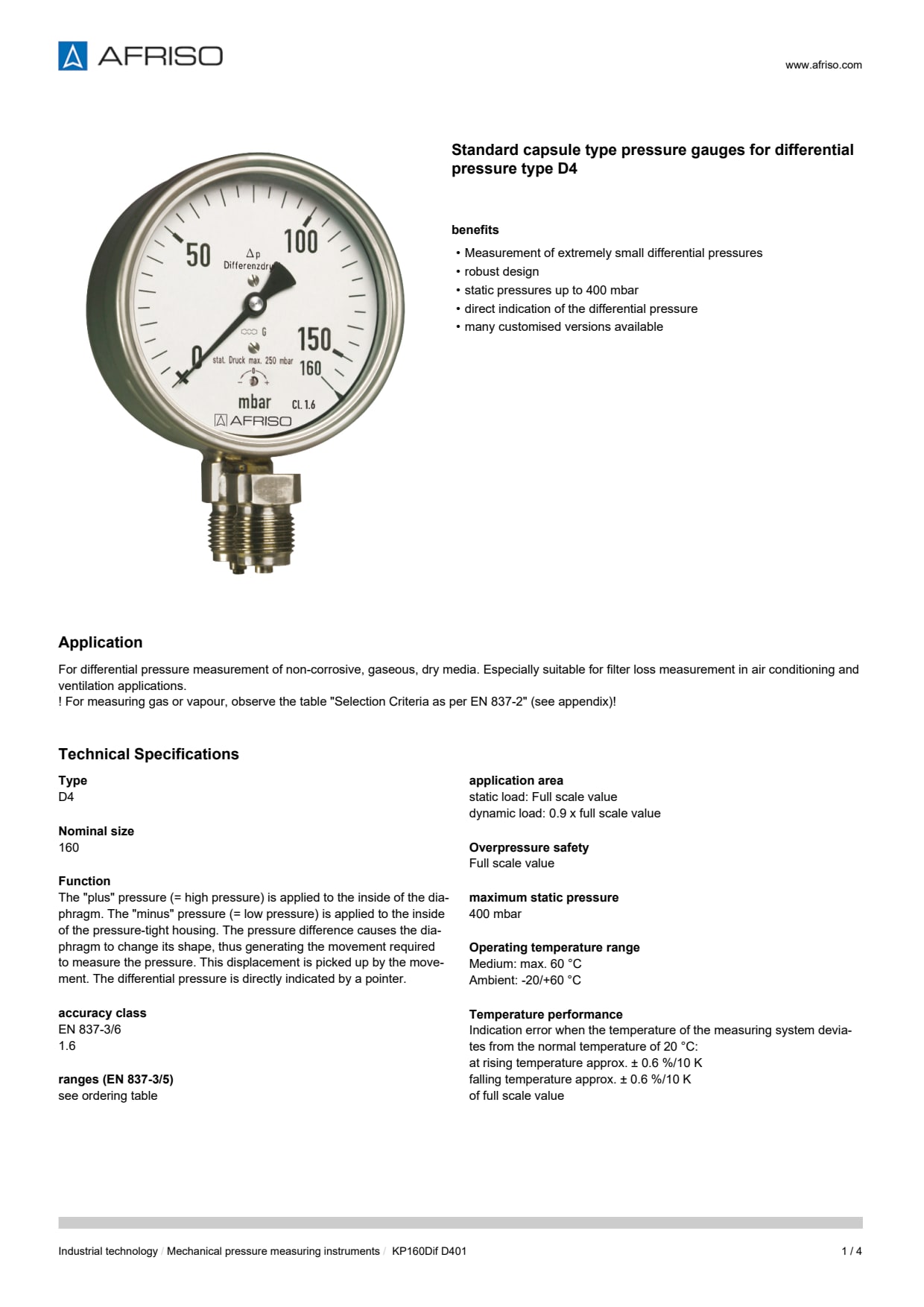 AFRISO_STANDARD-CAPSULE-PRESSURE-GAUGES-KP160DIF_ENG_GBR.PDF