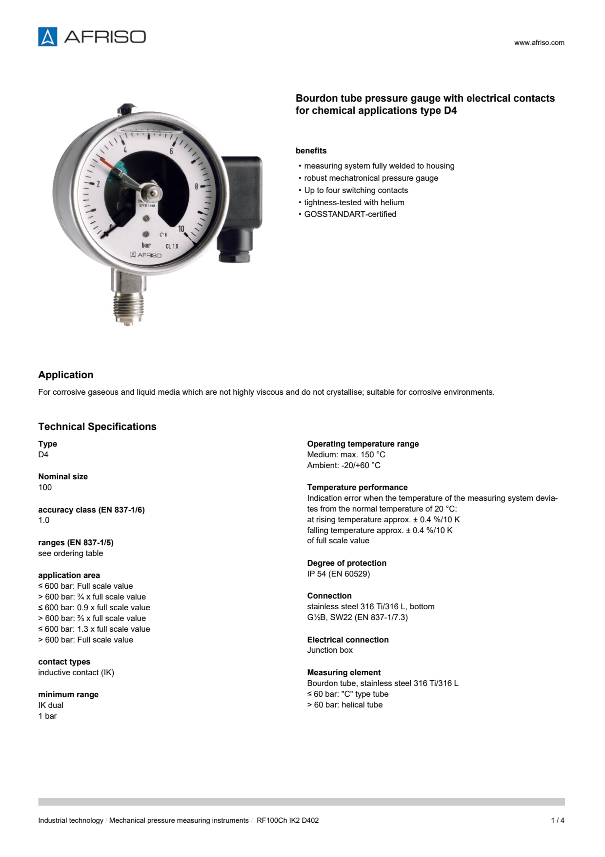 AFRISO_BOURDON-TUBE-PRESSURE-GAUGES-FOR-CHEMICAL-APPLICATIONS-RF100CH-IK2_ENG_GBR.PDF