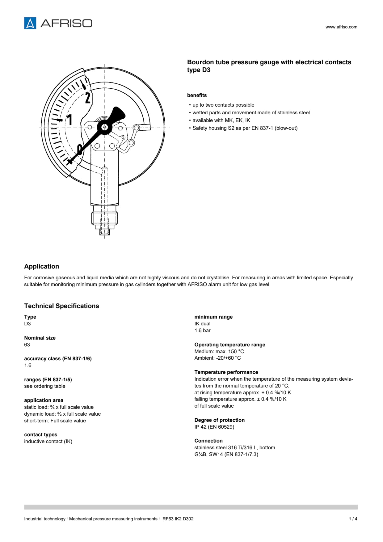 AFRISO_STANDARD-BOURDON-TUBE-PRESSURE-GAUGES-RF63-IK2_ENG_GBR.PDF