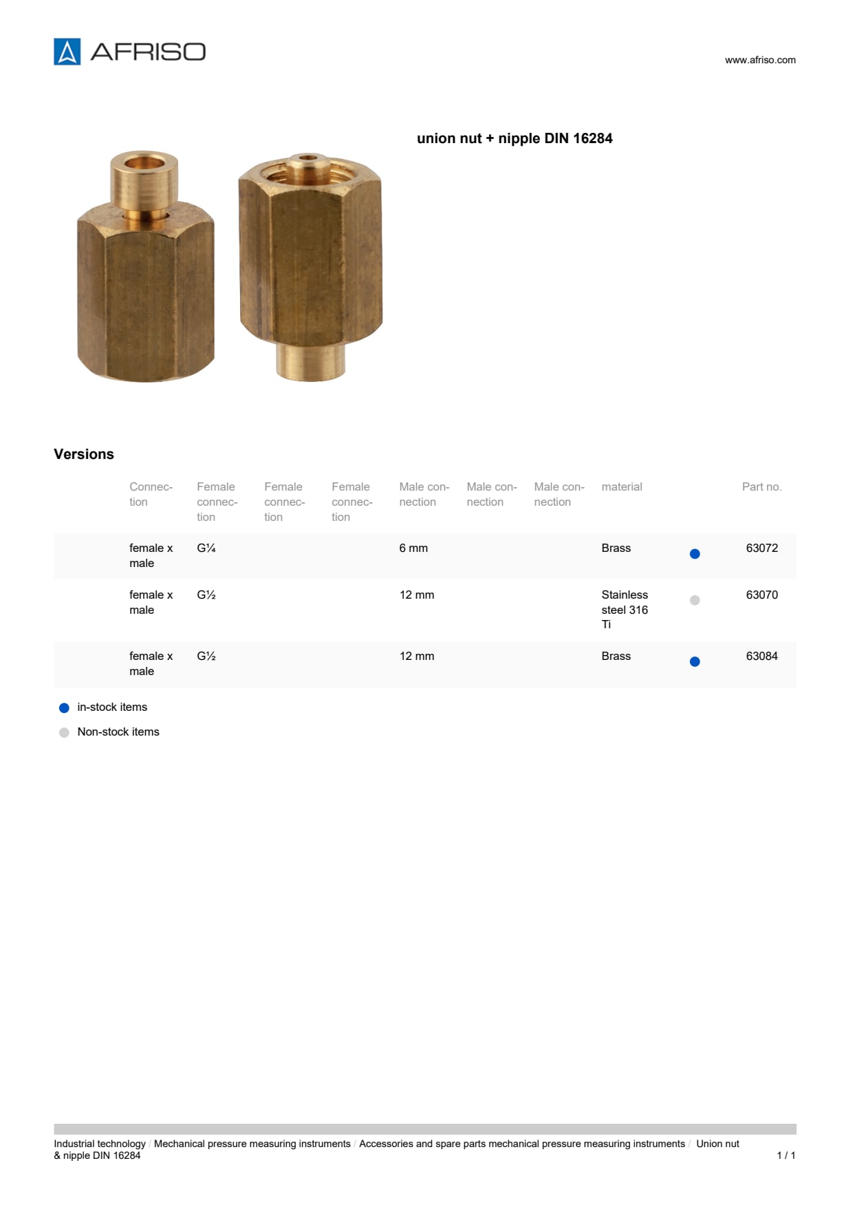 AFRISO_UNION-NUT---NIPPLE-DIN-16284_ENG_GBR.PDF