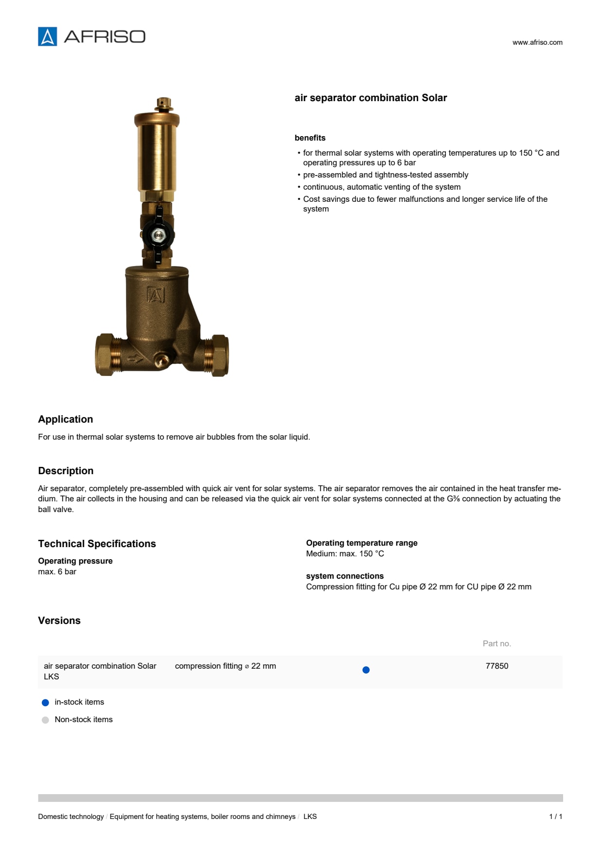 AFRISO_AIR-SEPARATOR-COMBINATION-SOLAR_ENG_GBR.PDF
