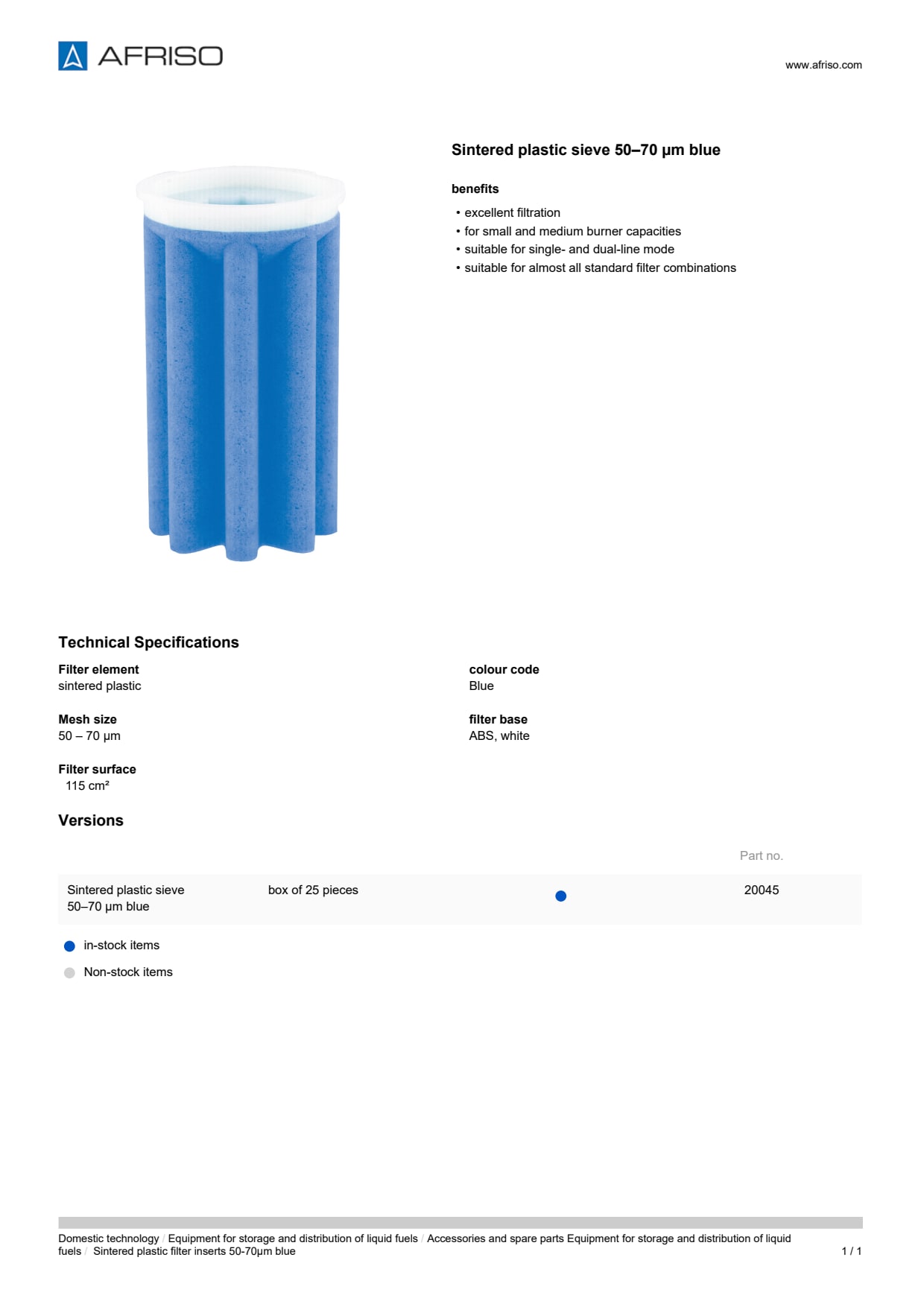 AFRISO_SINTERED-PLASTIC-SIEVE-50-70--M-BLUE_ENG_GBR.PDF